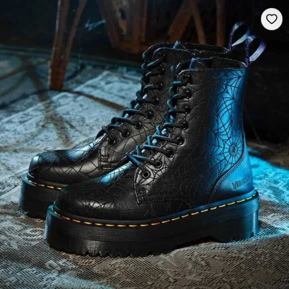 Dr. Martens Black Combat Moto Boots - Picture 3 of 3